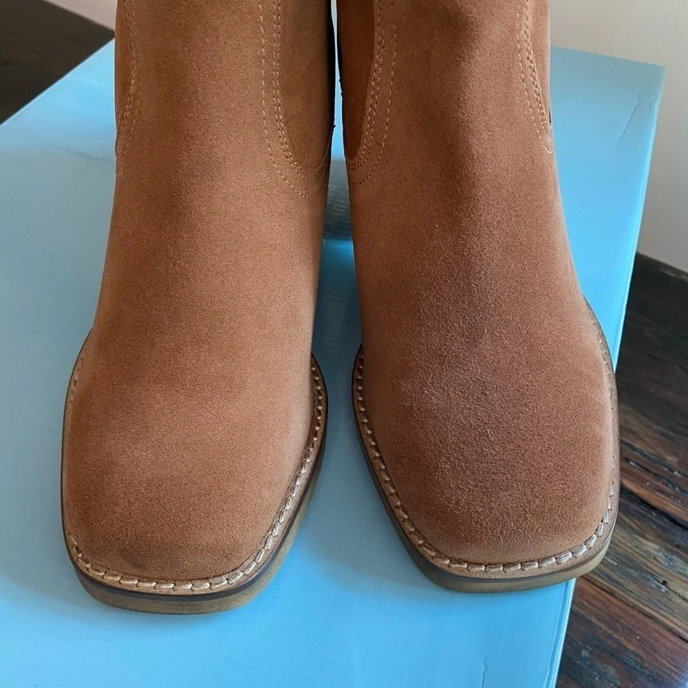 NWT Anthropologie Brown Over Knee Brown Suede Leather Boots Size 6 Seychelles